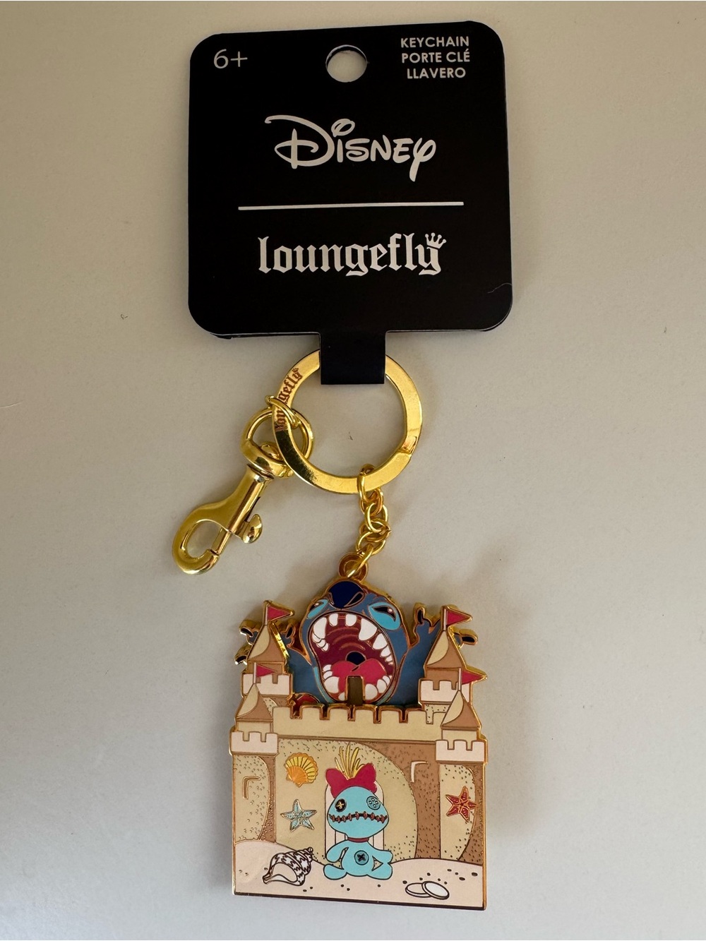 Loungefly Disney Stitch & Scrump Sandcastle Beach Surprise Keychain
